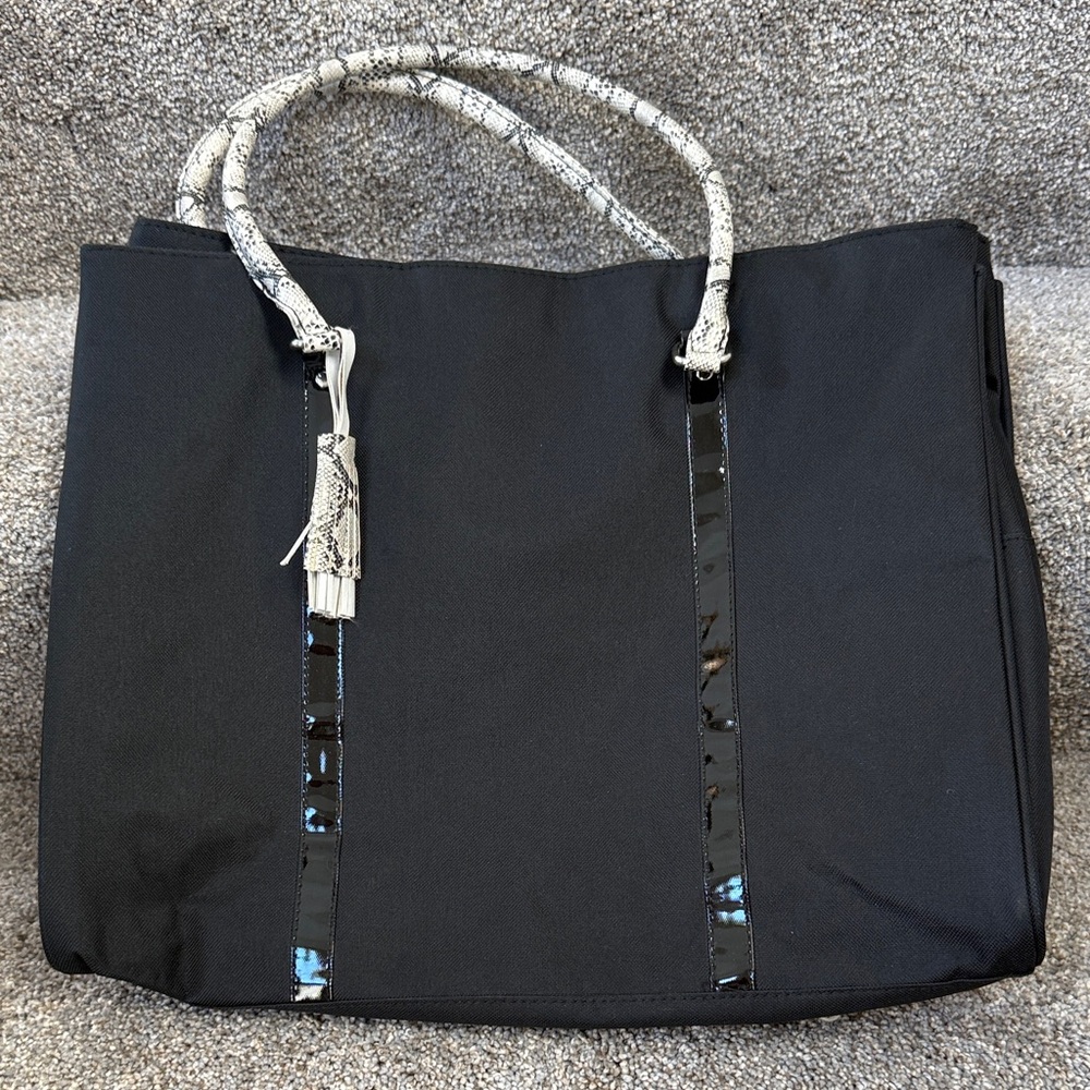 NWOT Elegant Black Tote Bag - Picture 1 of 4